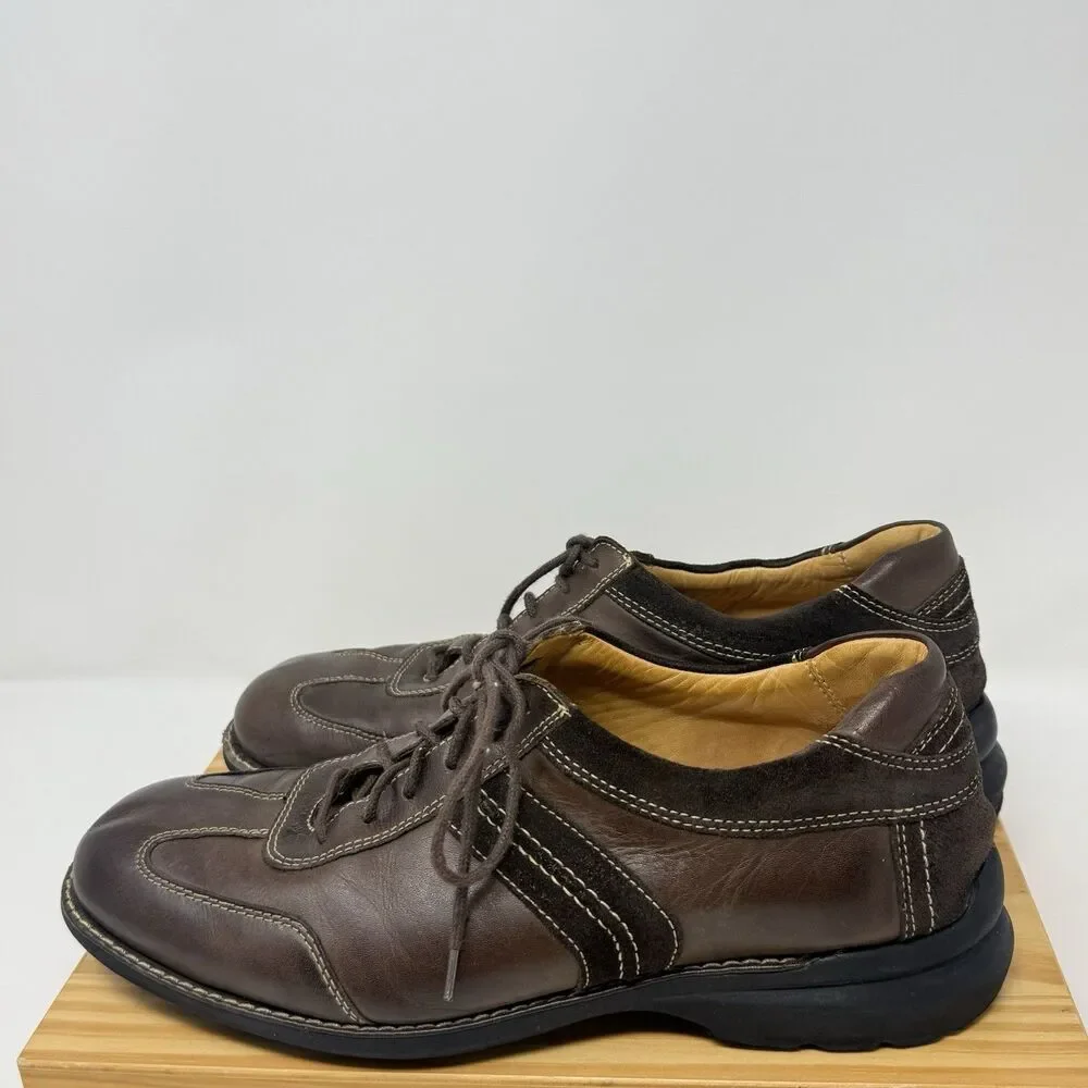 Johnston & Murphy Oxford Shoes Mens 9M Brown Leather Suede Lace Up 20-7472 ***